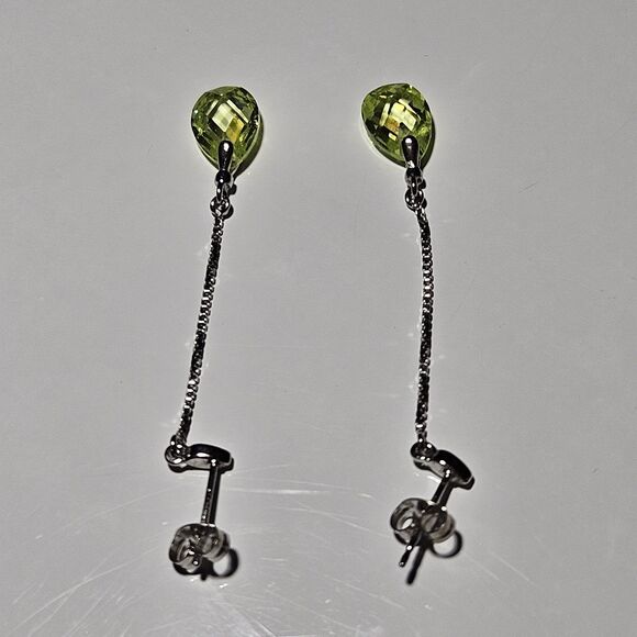 **Sale** Vintage Prime Art & Jewel Sterling Silver Dangling Yellow Green Faceted - Picture 13 of 15